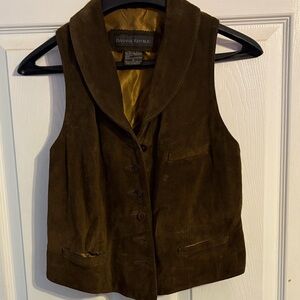 Banana Republic Rich Brown Suede Vest